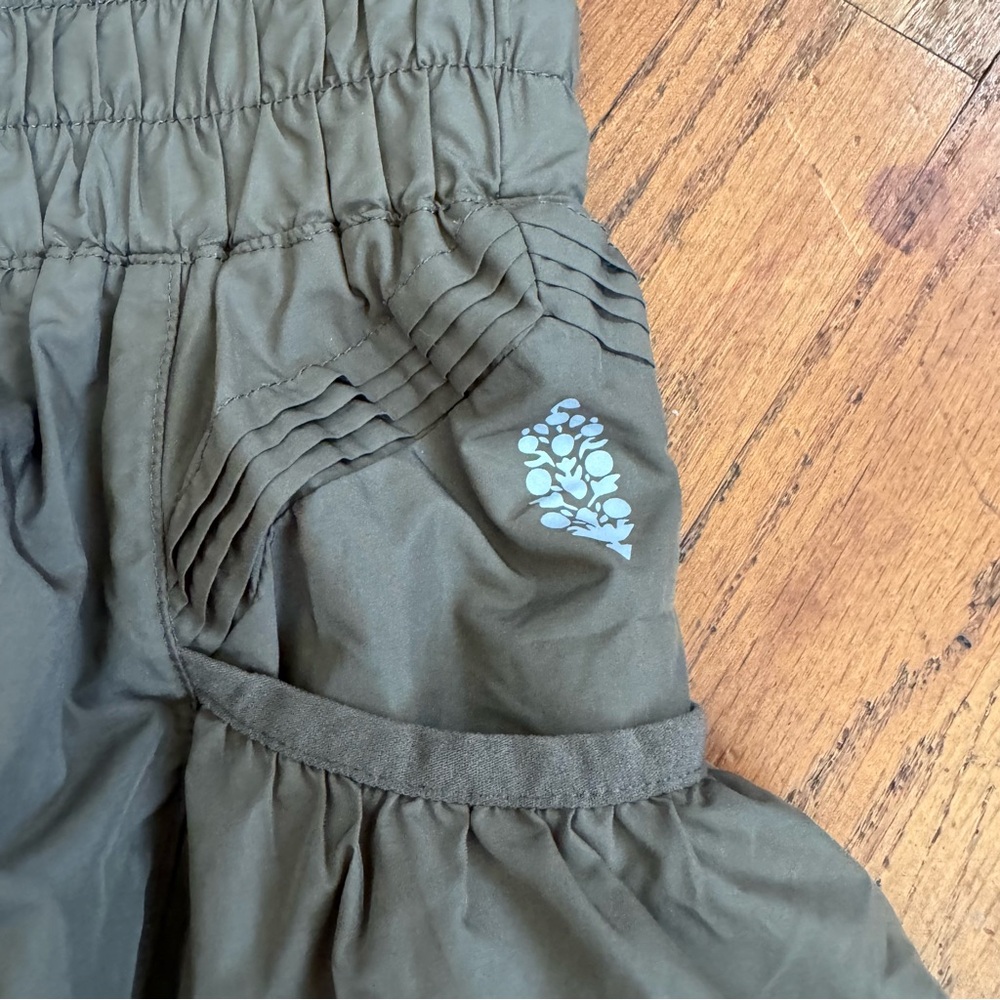 Fp Movement Army Green Ruffle Running Short Xs - image 3